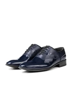 Ducavelli Tuxedo Pánske Klasické Topánky z Pravej Kože v Námorníckej Modrej Farbe