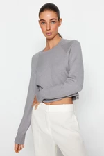 Trendyol Grey Premium Yarn / Special Yarn Knitwear Sweater