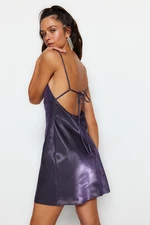 Trendyol Purple deréknyitó/gördeszkás szőtt stílusos estélyi ruha