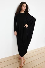 Trendyol Black Elegant Knitted Kaftan Dress