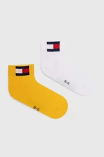 Ponožky Tommy Jeans 2-pak žltá farba, 701228223,