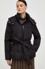 Páperová bunda Bruuns Bazaar dámska, čierna farba, zimná