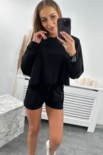 Set blouse + shorts black