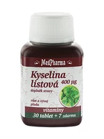 Medpharma Kyselina listová 400 mcg 37 tablet