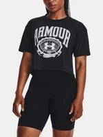 Under Armour T-Shirt UA COLLEGIATE CREST CROP SS-BLK - Women
