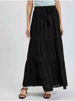Orsay Black Ladies Maxi Skirt - Ladies