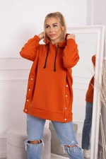 Insulated sweatshirt with snap studs Foxy