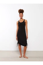 LC Waikiki Women's U-Neck Straight Sleeveless Beach Dress