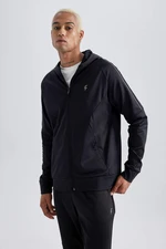 DEFACTO Slim Fit Zipper Scuba Fabric Cardigan