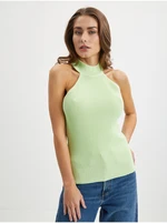 Light Green Womens Ribbed Top Guess Shayna - Women