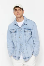 Trendyol Blue Men's Regular Fit Denim Jeans Jacket