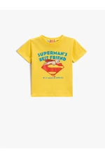Koton Superman Dog Print T-Shirt Licensed Short Sleeve Cotton