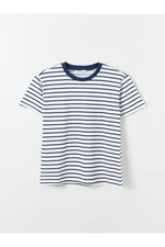 LC Waikiki Women's Crew Neck Striped Short Sleeve T-Shirt