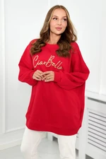 Insulated sweatshirt with red Ciao Bella lettering