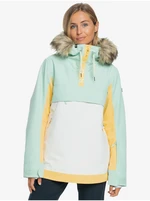 Women's Green-Cream Winter Jacket Roxy Shelter - Women