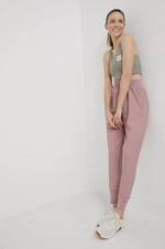Kalhoty Eivy dámské, růžová barva, hladké