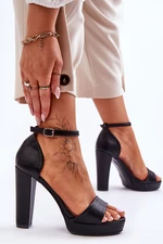 High heel Sandals Black Mandy
