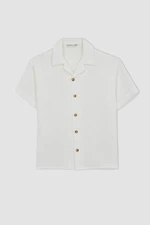 DEFACTO Boy Basic Short Sleeve Cotton Muslin Shirt