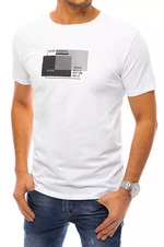 White men's T-shirt Dstreet with print