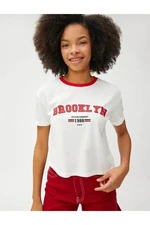 Koton Women's T-shirt Ecru 3sal10229k