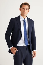 ALTINYILDIZ CLASSICS Men's Navy Blue Extra Slim Fit Slim Fit Swallow Collar Suit