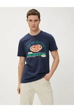 Koton Slogan Printed T-Shirt, Crew Neck, Slim Fit Cotton.