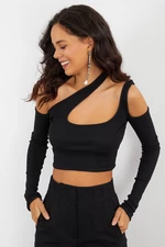 Cool & Sexy Women's Black Off-the-Shoulder Camisole Crop Blouse B1701