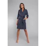 Montana 3/4 sleeve bathrobe - navy blue