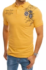 Yellow polo shirt with Dstreet print