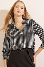 Bigdart 3721 Graphic Patterned Shirt - Black - White