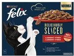 FELIX Deliciously sliced Multipack 4(12x80g) hovädzie/kura/kačica/morka v želé