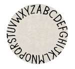 Bio koberec kusový, ručně tkaný Round ABC Natural-Black-150x150 (průměr) kruh