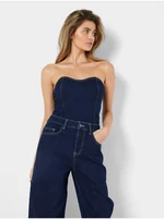 Dark blue women's denim top Noisy May Lelou - Women's