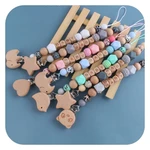 Baby Personalized Pacifiers Clip Chain Cartoon Animal Dummy Nipple Clip Holder Chain Teethers Toys Anti-lost Babies Accessories