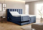 Elektrická polohovací boxspringová postel VERONA 160 Gojo 40 - modrá,Elektrická polohovací boxspringová postel VERONA 160 Gojo 40 - modrá