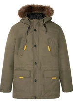 Parka bunda, vatovaná, umelá kožušinka