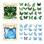 40Pcs/Set 3D Butterfly PET Transparent Sticker Multi Art Decals For DIY Album Book Epoxy Resin Craft Making Filling Decor