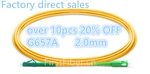 FirstFiber 1m LC APC to SC APC G657A Fiber Patch Cable, Jumper, Patch Cord Simplex 2.0mm PVC OS2 SM Bend Insensitive