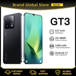 2023 New Global Version Cell phone GT3 smartphone original phone 6.8inch screen 8GB+256GB mobile phones Android13 WIFI 5200mAh