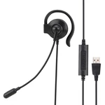 RYRA Single Side Wired Business Headset with Mic Headset for Clear Call in the Call Center Ear Hook USB Wire Control 3.5mm AUX