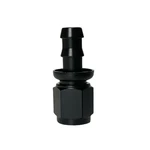 6AN AN6 Female To 3/8 straight Push On Barb Hose Adapter Swivel Fitting Black