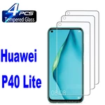 2/4Pcs 9H Tempered Glass For Huawei P40 Lite Screen Protector Glass Film