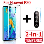 2 in 1 Screen Protector Full Protective Glass For Huawei P30 P20 lite Pro Back Camera LensTempered Glass On Huawei P30 P20 PRO