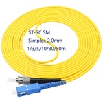 10 Pcs/Pack ST/UPC-SC/UPC Singlemode SM Simplex Fiber Optical Jumper Fiber Optic Patch Cord 1m/3m/5m/10m/30m/50m
