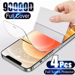 4PCS Full Cover Hydrogel Film On The For iPhone 13 12 11 14 Pro Max For iPhone XR XS MAX 6 7 8 Plus 11 12 13 14 Screen Protector