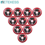 10pcs Retekess T117 Portuguese Call Button Pager Restaurant Pager Wireless Waiter Calling System Restaurant Equipments Catering