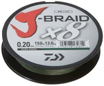 Daiwa splétaná šňůra j-braid dark green 150 m-průměr 0,22 mm / nosnost 17 kg