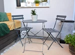 Zahradní bistro set 3 ks Šedá,Zahradní bistro set 3 ks Šedá