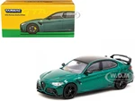 Alfa Romeo Giulia GTAm Green Metallic with Black Top "Global64" Series 1/64 Diecast Model by Tarmac Works