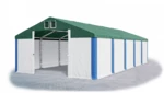 Garážový stan 4x6x2m střecha PVC 560g/m2 boky PVC 500g/m2 konstrukce ZIMA PLUS Zelená Bílá Modré